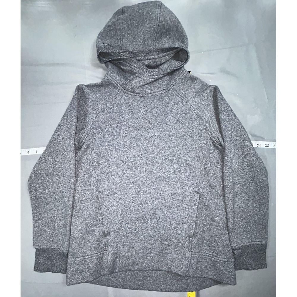 Lululemon Hoodie Womens 6 Gray High Neck Pullover Knit Raglan Pockets Athletic